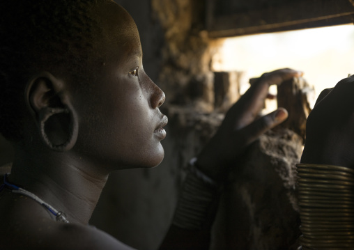 Mursi Tribe Beauty, Hail Wuha Village, Omo Valley, Ethiopia