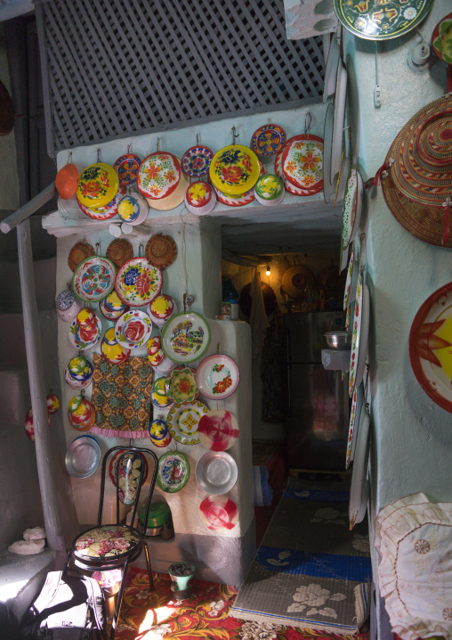 Decoration Inside An Harari House, Harar, Ethiopia