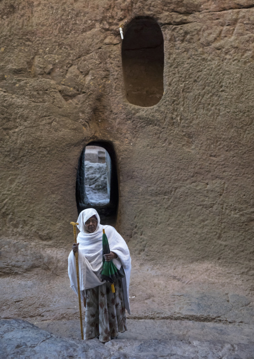 Pilgrim In Bethe Medhaniale Church, Lalibela, Ethiopia