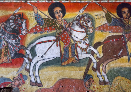 Painting Of St George In Ora Kidane Merhet Church, Bahir Dar, Ethiopia