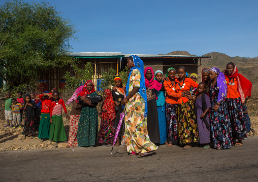 Oromo women with maria theresa thalers necklaces, Oromo, Sambate, Ethiopia