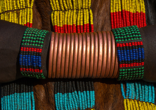 Hamer tribe woman copper bracelets, Omo valley, Turmi, Ethiopia