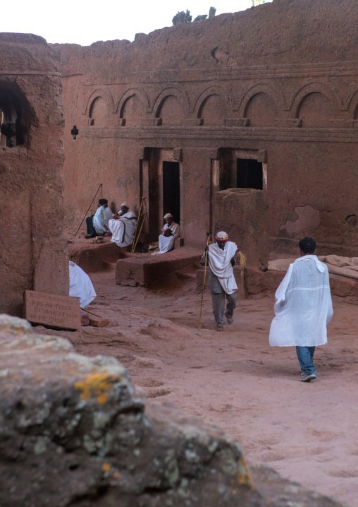 Pilgrims during kidane mehret orthodox celebration, Amhara region, Lalibela, Ethiopia