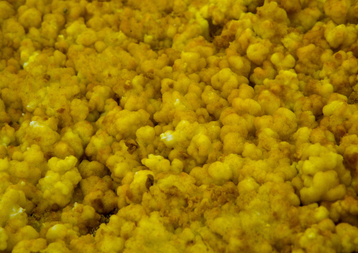 The colorful potassium salt crust formed by hot springs in the danakil depression, Afar region, Dallol, Ethiopia