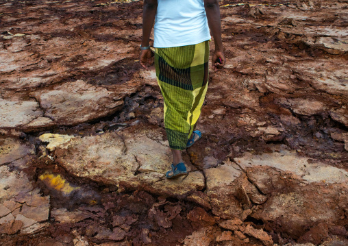 The colorful volcanic landscape of dallol in the danakil depression, Afar region, Dallol, Ethiopia