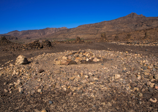 Old afar tribe grave in the danakil desert, Afar region, Semera, Ethiopia