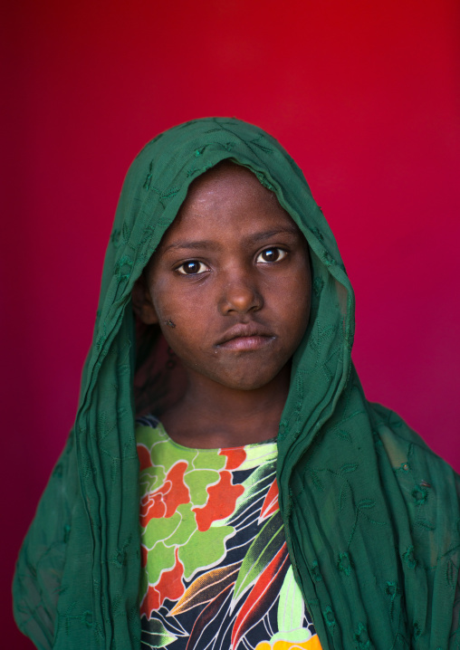 Portrait of an afar tribe girl, Afar region, Semera, Ethiopia