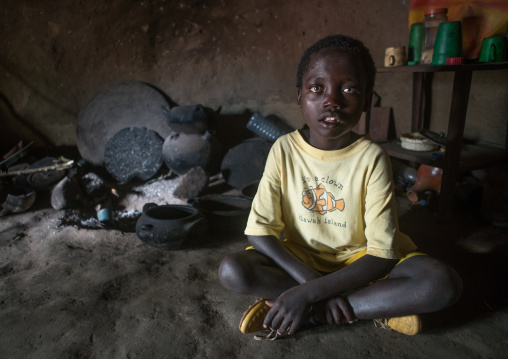 Ethiopian boy called abushe with blue eyes suffering from waardenburg syndrome, Omo valley, Jinka, Ethiopia