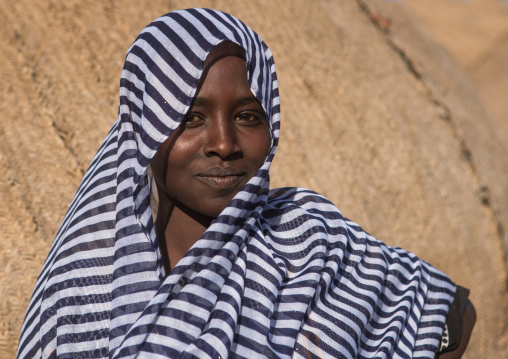 Portrait of an afar tribe teenage girl, Afar region, Afambo, Ethiopia