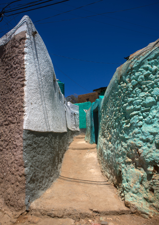 Narrow street in the old town, Harari region, Harar, Ethiopia