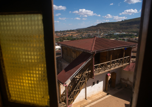 Stained glass windows in rimbaud house, Harari region, Harar, Ethiopia