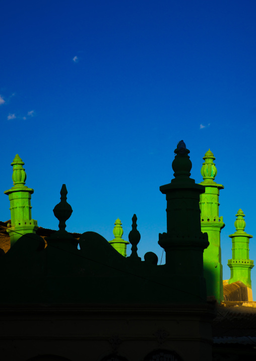 Minarets of a mosque in the old town, Harari region, Harar, Ethiopia