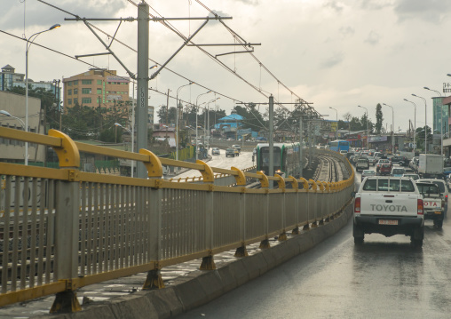 Ethiopian railways constructed by china, Addis abeba region, Addis ababa, Ethiopia