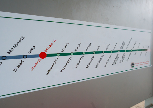 Ethiopian railways map, Addis abeba region, Addis ababa, Ethiopia