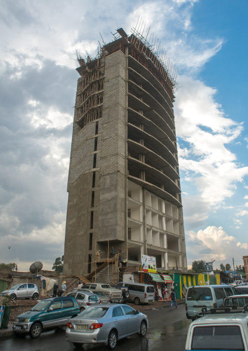 Construction of skyscrapers in the city center, Addis abeba region, Addis ababa, Ethiopia