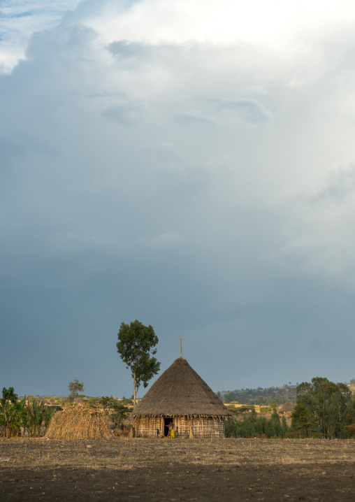 Ethiopia, Kembata, Alaba Kuito, painted house of alaba people