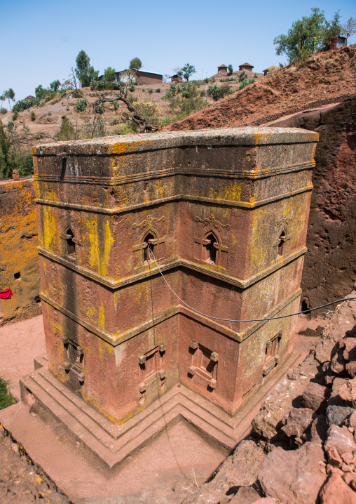 Monolithic rock-cut church of bete giyorgis saint george, Amhara region, Lalibela, Ethiopia