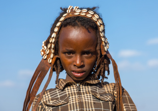 Dabale age grade boy during the Gada system ceremony in Borana tribe, Oromia, Yabelo, Ethiopia