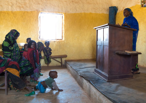 Borana people during sunday church service, Oromia, Yabelo, Ethiopia