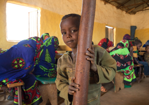 Borana child during sunday church service, Oromia, Yabelo, Ethiopia