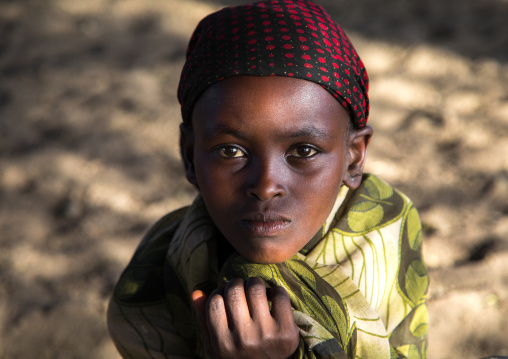 Portrait of a Borana tribe girl, Oromia, Yabelo, Ethiopia