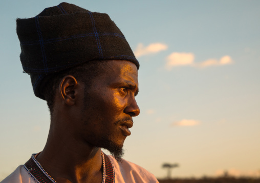 Borana tribe man during the Gada system ceremony, Oromia, Yabelo, Ethiopia