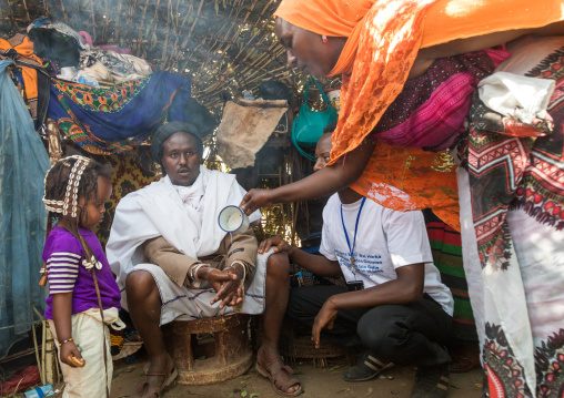 Kura Jarso the 71st Borana Oromo Abba gadaa in his house, Oromia, Yabelo, Ethiopia