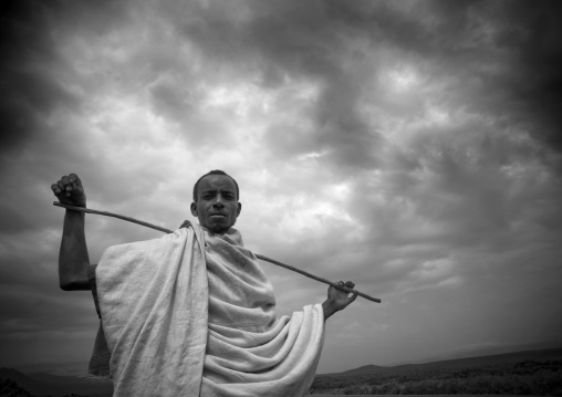 Karrayyu Man Holding A Stick, Ethiopia