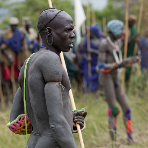 Donga Stick Fighting Ritual, Surma Tribe, Omo Valley, Ethiopia