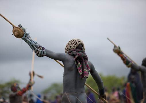 Donga Stick Fighting Ritual, Surma Tribe, Omo Valley, Ethiopia