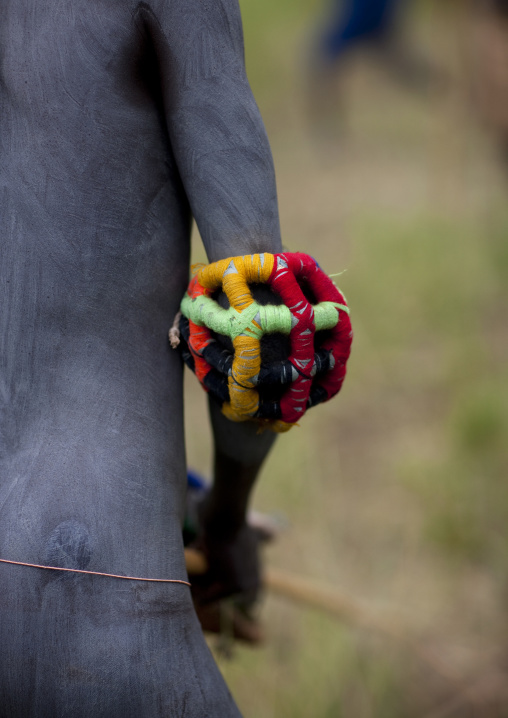 Donga stick fighting in Suri tribe, Tulgit, Omo valley, Ethiopia