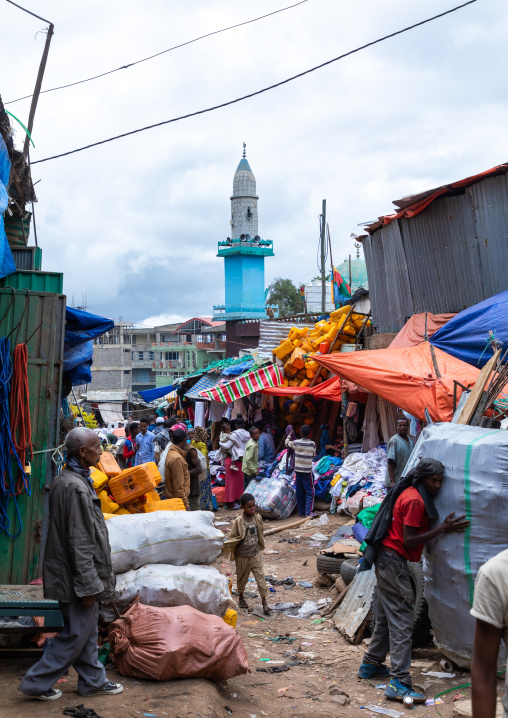 Metal market in the old town, Harari region, Harar, Ethiopia