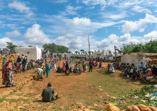 Oromo pilgrims in the shrine of sufi Sheikh Hussein , Oromia, Sheik Hussein, Ethiopia