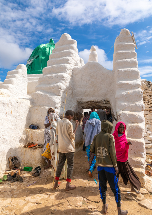 Oromo pilgrims in the shrine of sufi Sheikh Hussein , Oromia, Sheik Hussein, Ethiopia