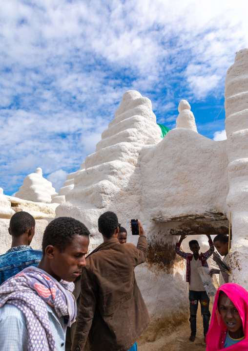 Oromo pilgrims in the shrine of sufi Sheikh Hussein , Oromia, Sheik Hussein, Ethiopia