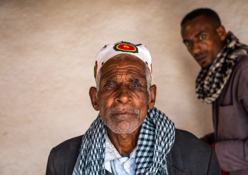 Oromo pilgrim man in Sheikh Hussein shrine, Oromia, Sheik Hussein, Ethiopia