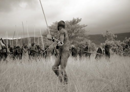 Donga Stick Fighting Ritual, Surma Tribe, Omo Valley, Ethiopia