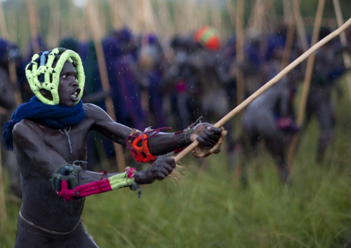 Donga Stick Fighting Ritual, Surma Tribe, Omo Valley, Ethiopia