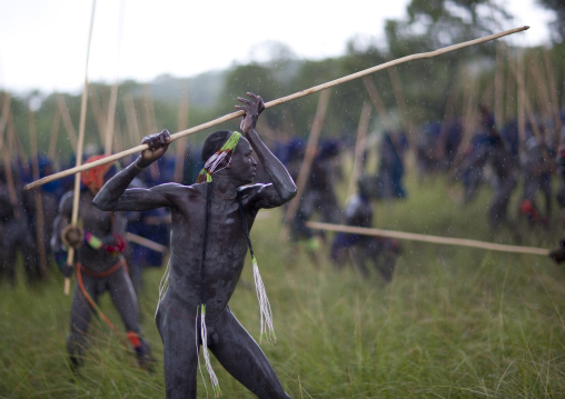 Donga Stick Fighting Ritual, Surma Tribe, Omo Valley, Ethiopia