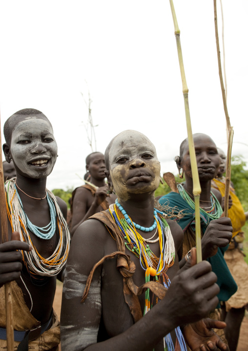 Suri Women With Stretched Lip, Kibbish Village, Omo Valley, Ethiopia