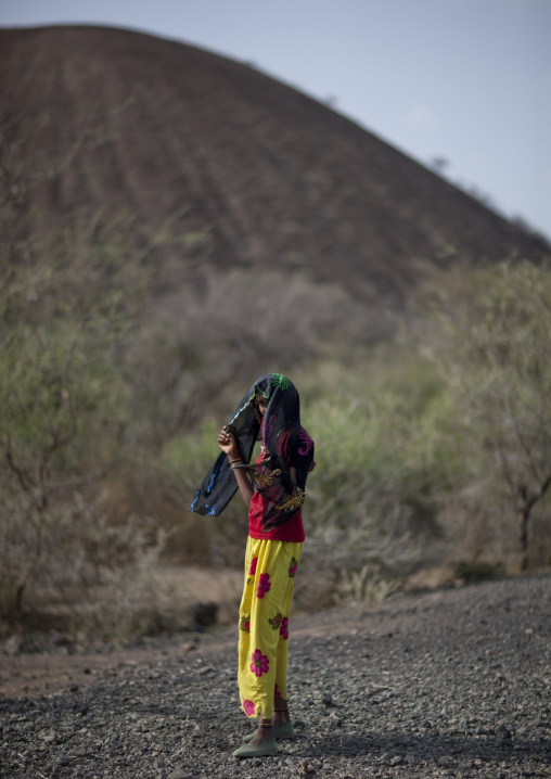 Veiled Karrayyu Girl, Methara Town, Ethiopia