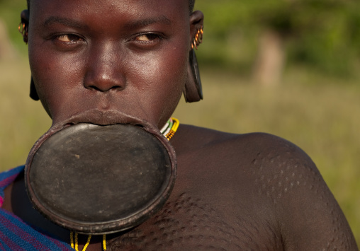 Surma Woman With A Lip Plate, Turgit Village, Omo Valley, Ethiopia