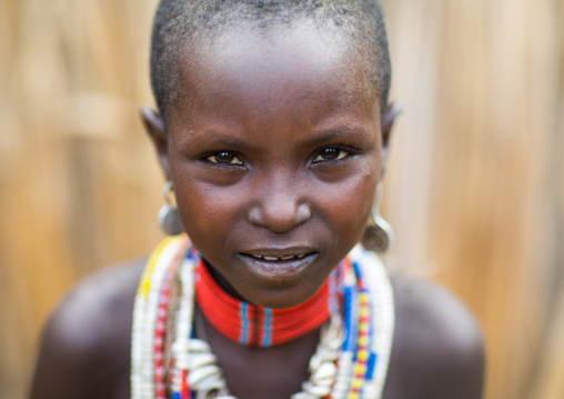 Portrait of an Erbore tribe girl, Omo valley, Murale, Ethiopia