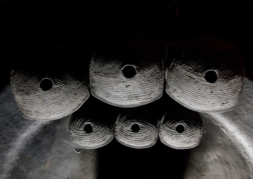 Pots on a fireplace inside a Gurage tribe house, Gurage Zone, Butajira, Ethiopia