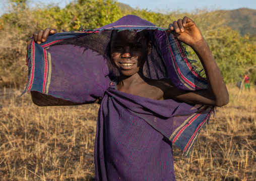 Suri tribe boy during a donga ritual, Omo valley, Kibish, Ethiopia