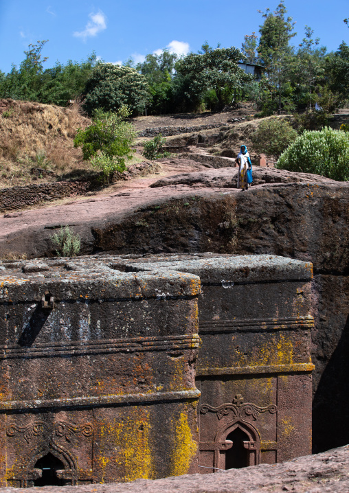 Monolithic rock-cut church of bete giyorgis, Amhara Region, Lalibela, Ethiopia