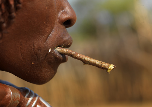 Hamer Tribe Woman Chewing, Omo Valley, Ethiopia