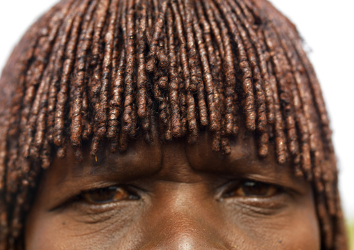 Ochred Hair Detail Of A Hamer Tribe Woman, Omo Valley, Ethiopia