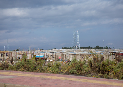 New houses built in the suburb of the city for Oromo people, Addis Ababa Region, Addis Ababa, Ethiopia