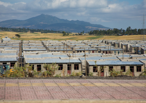 New houses built in the suburb of the city for Oromo people, Addis Ababa Region, Addis Ababa, Ethiopia